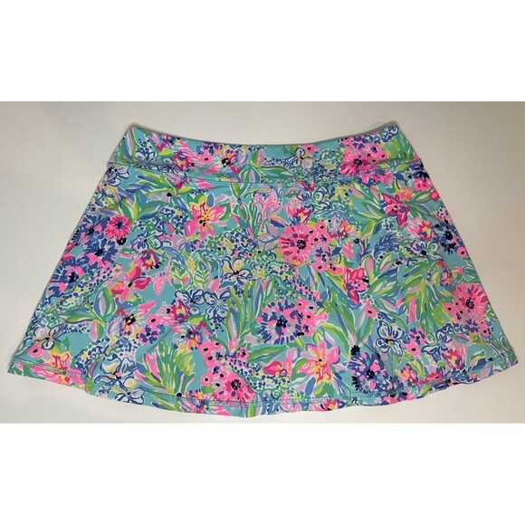 Lilly Pulitzer Aila Skort Amalfi Blue Alligator Isle UPF 50+ M - Picture 1 of 14